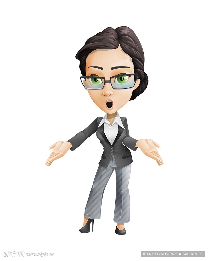 商务女性展示姿态自信