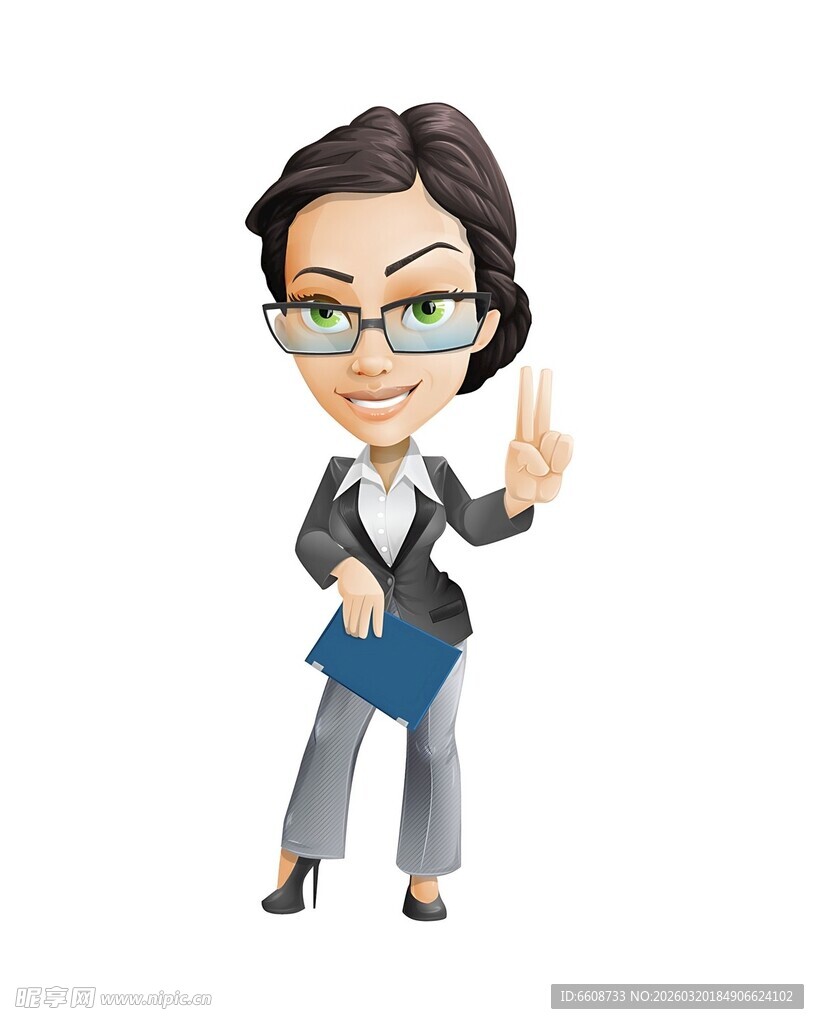 商务女性手势示意