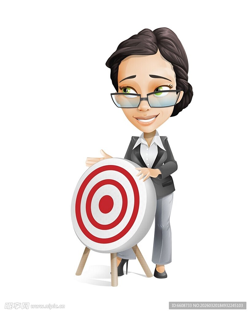 商务女性瞄准靶心
