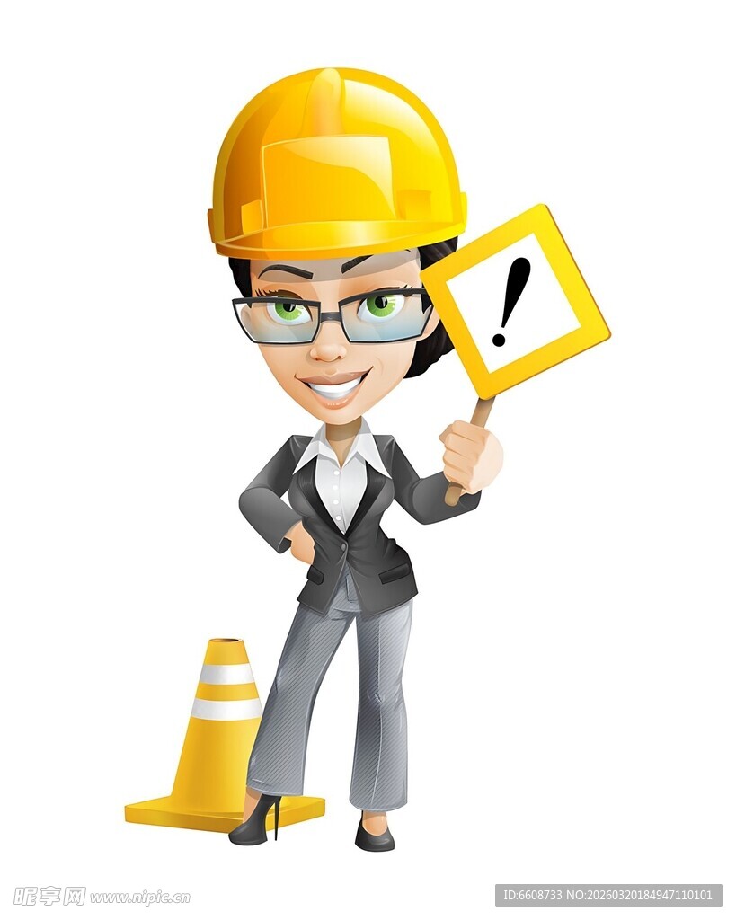 女工程师警示施工安全