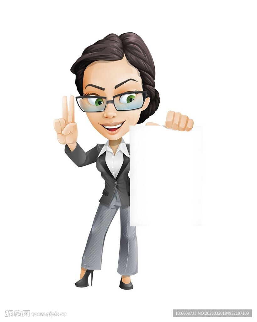 商务女性展示活力满满