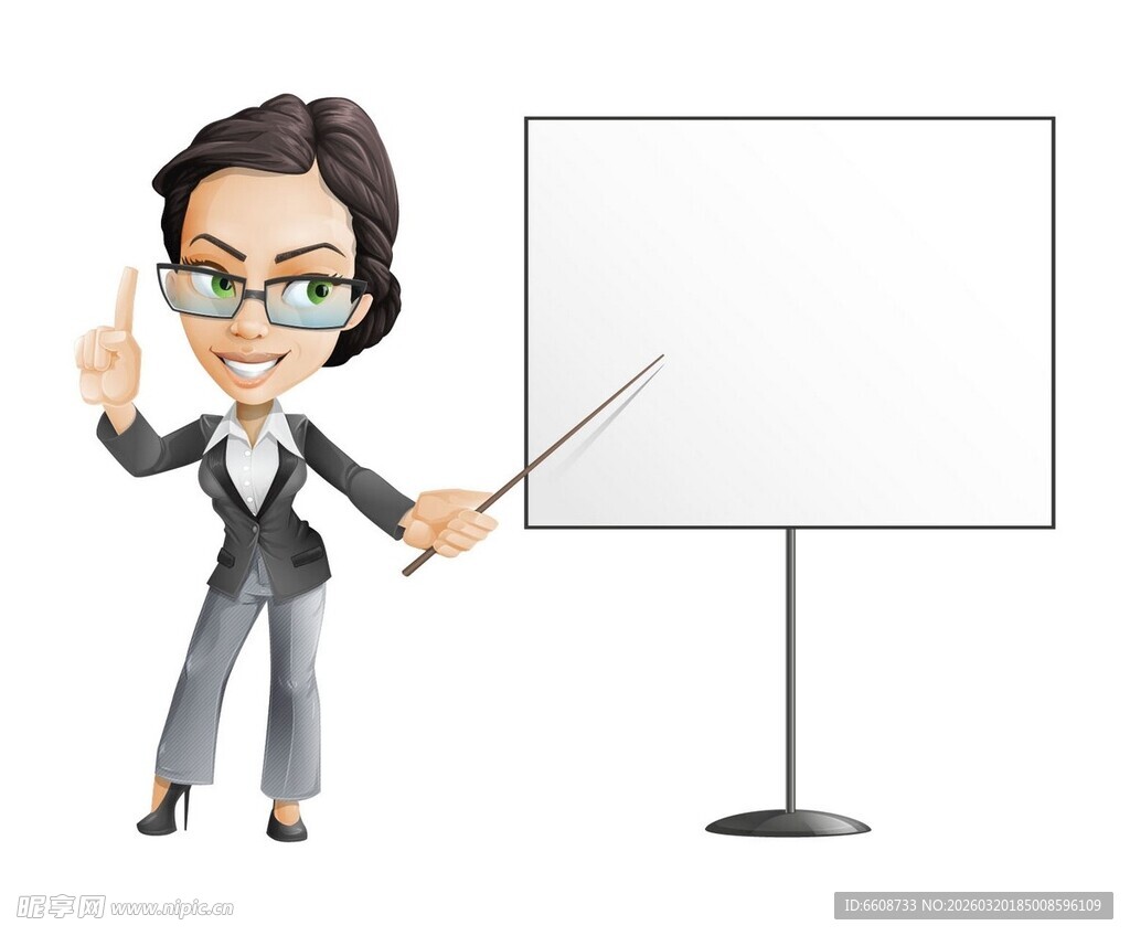 女士讲解白板内容