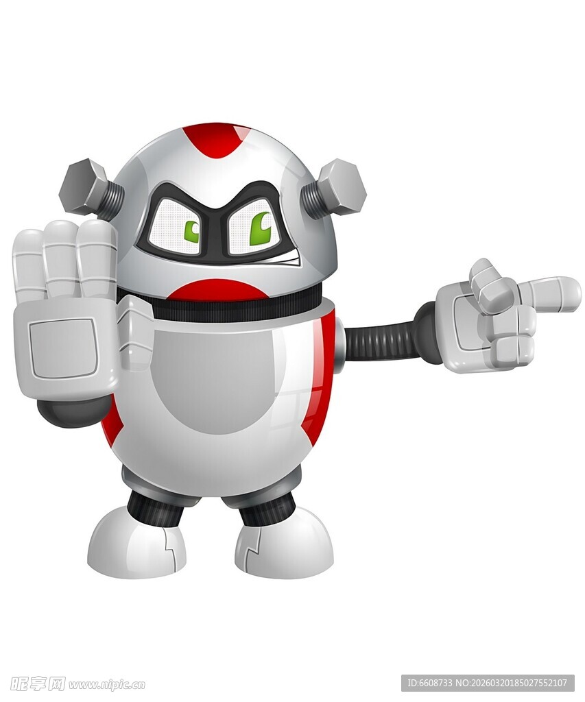 可爱机器人指示方向