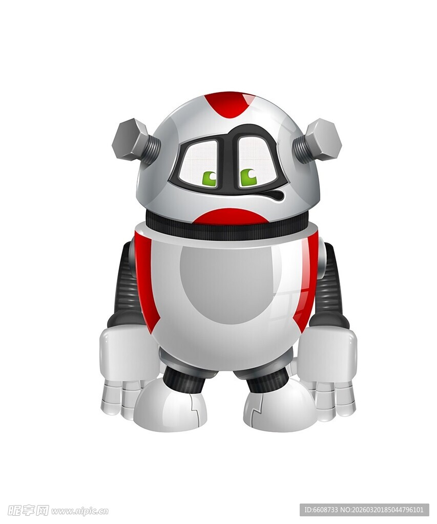 可爱的银色机器人