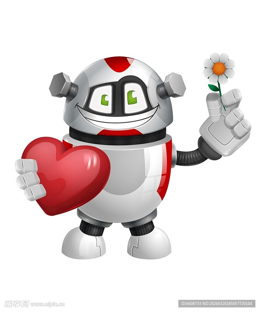 爱心机器人献花