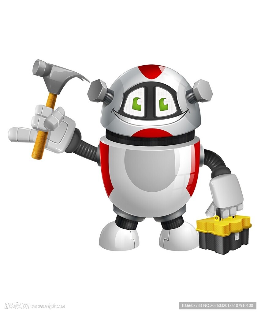 持锤机器人与工具箱