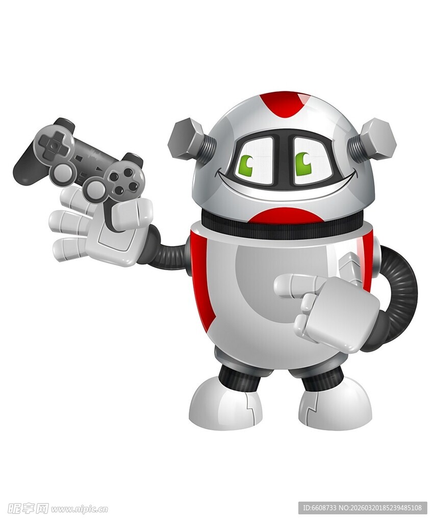 可爱机器人手持游戏手柄