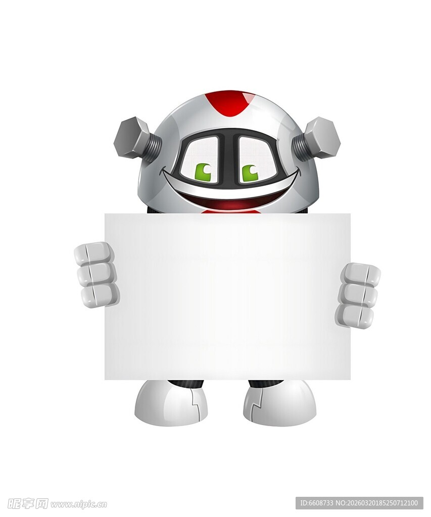 机器人持空白板