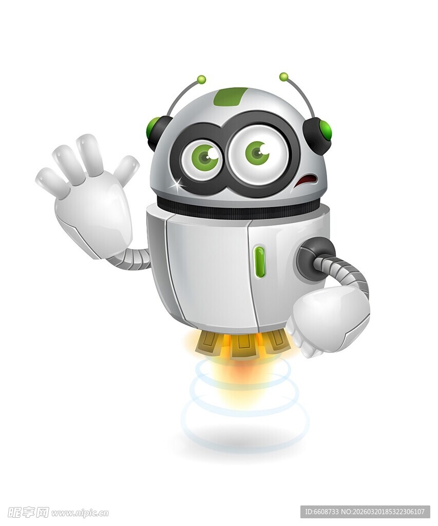 飞行机器人挥手示意