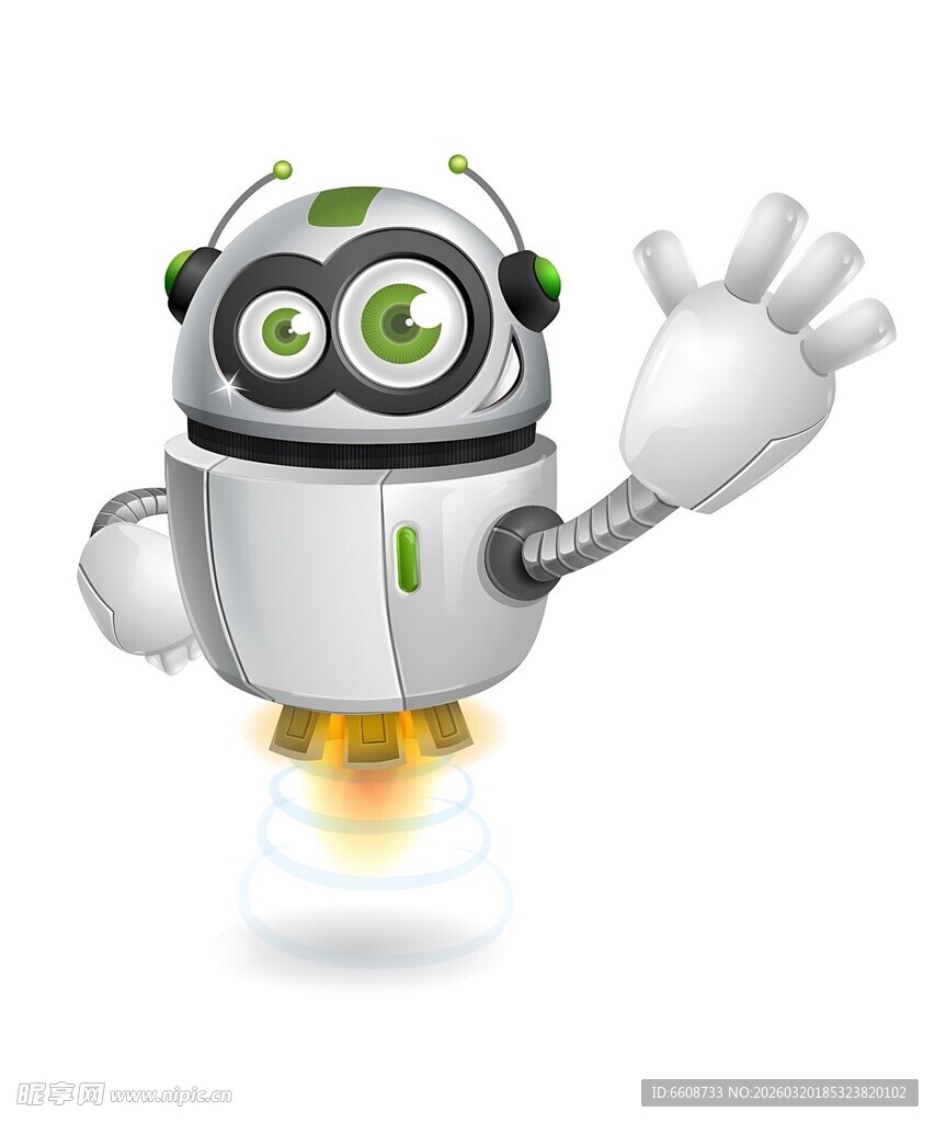 飞行的卡通机器人