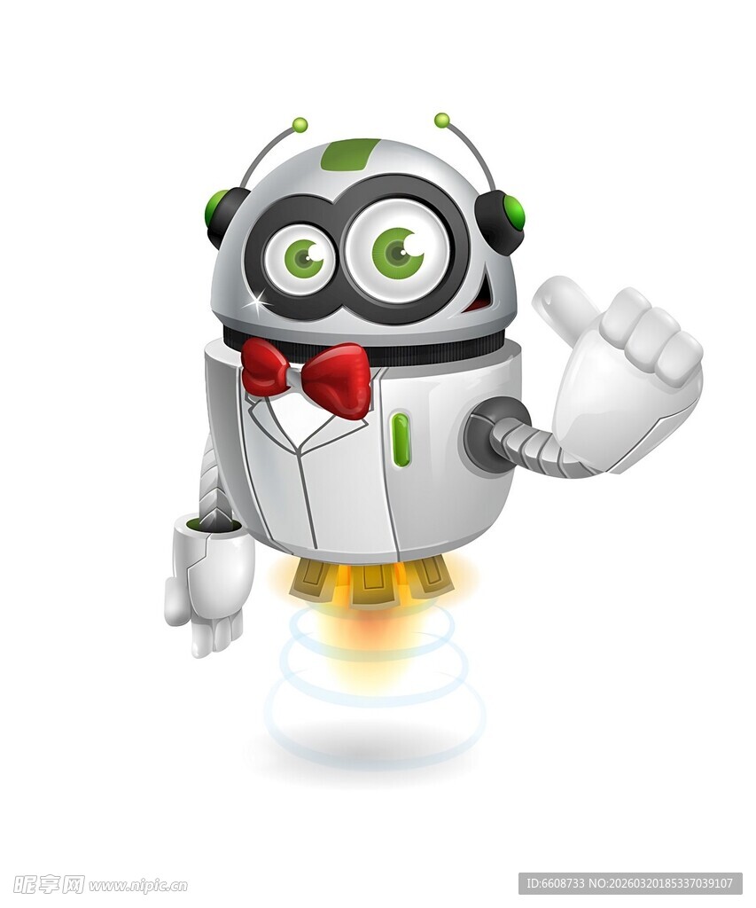 可爱飞天小机器人