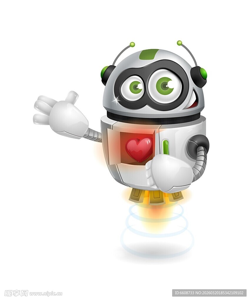 可爱飞行机器人