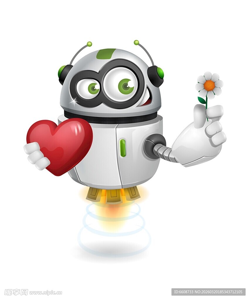 可爱悬浮机器人