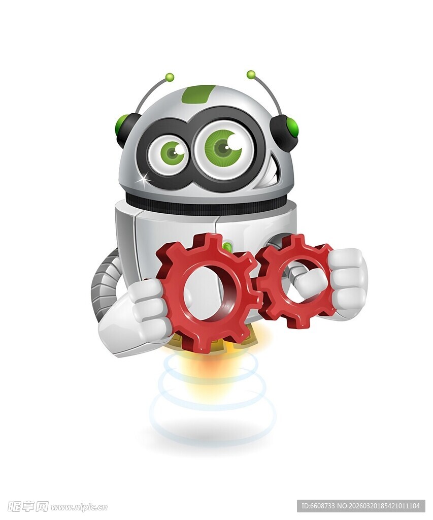 机器人手持齿轮创意画面