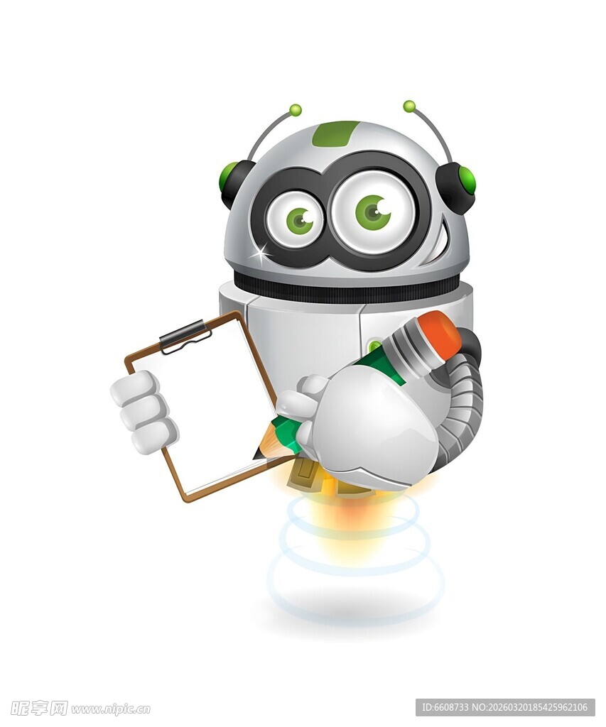 机器人手持写字板展示