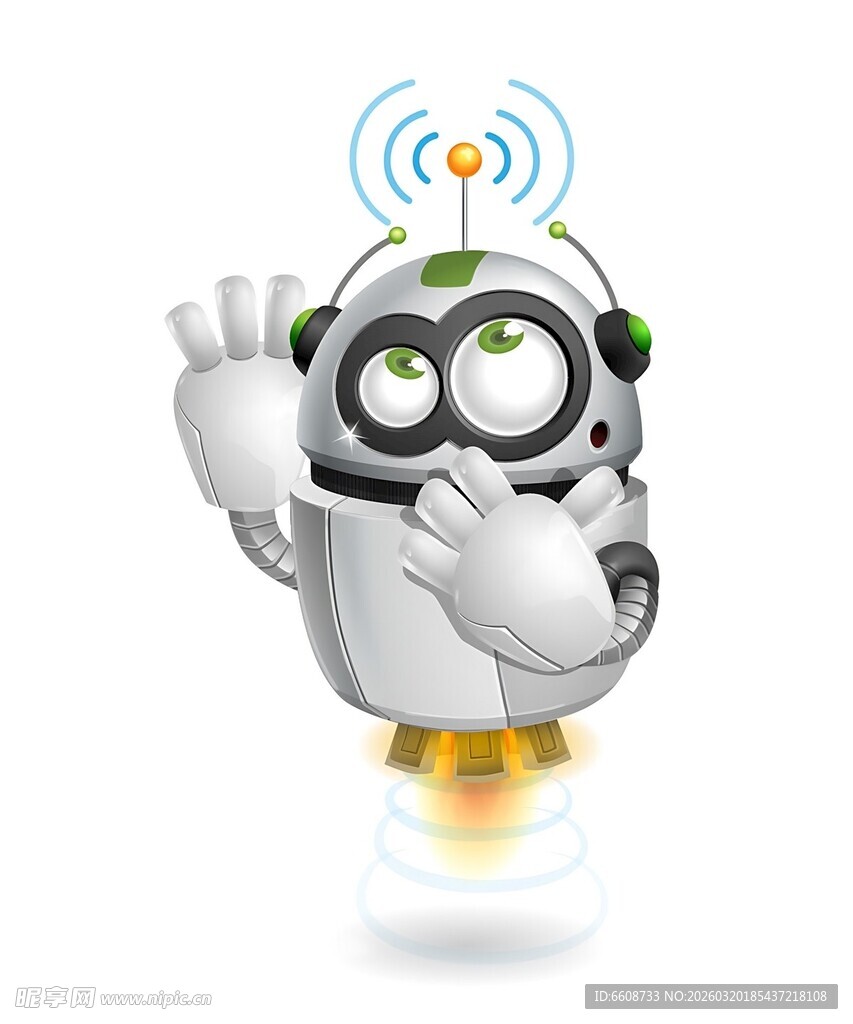 机器人展示环保标志