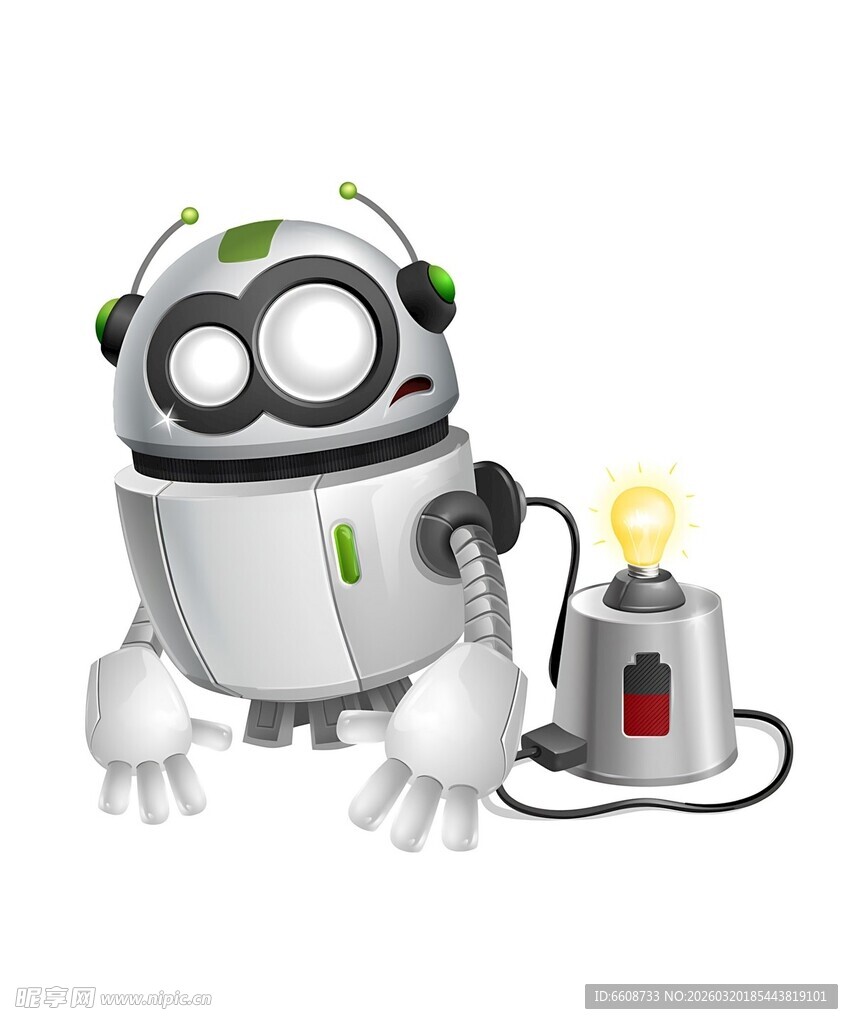 可爱机器人与发电装置