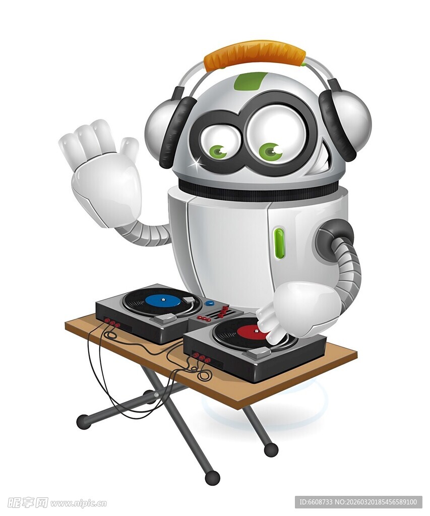 机器人DJ打碟表演