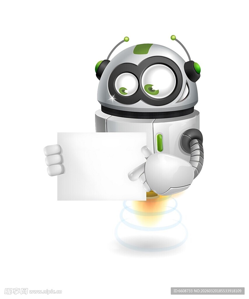 机器人手持空白展示板