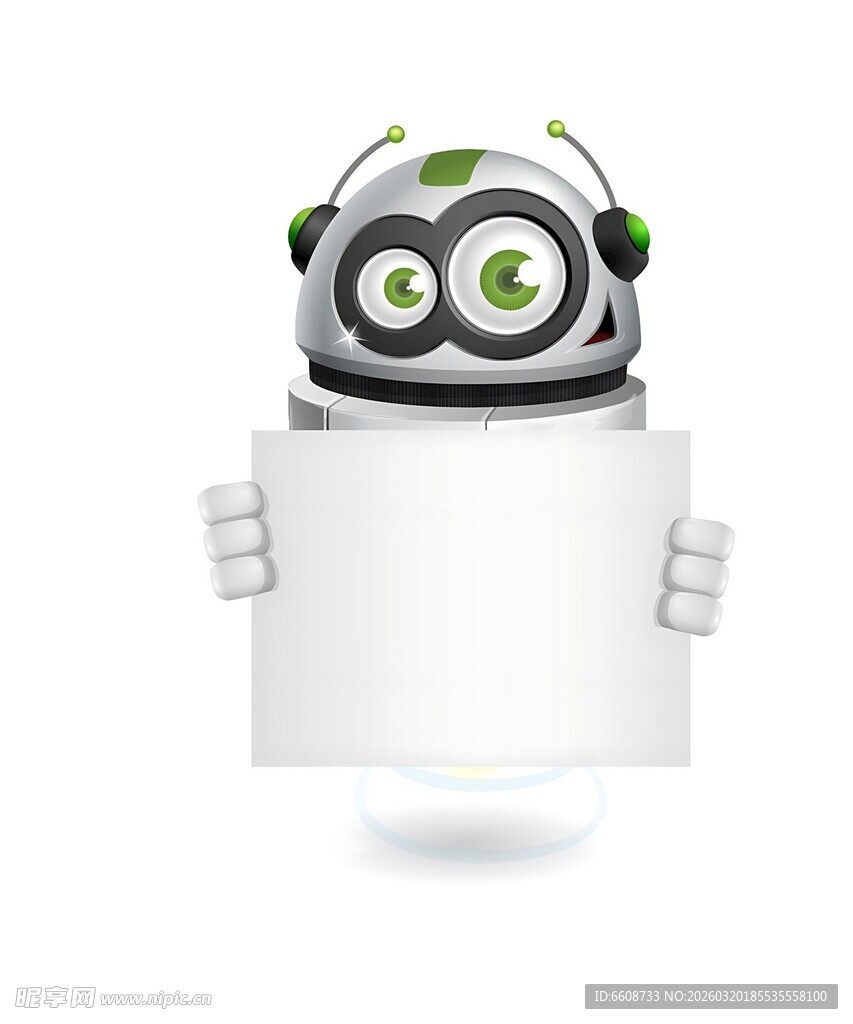 机器人手持空白展示板