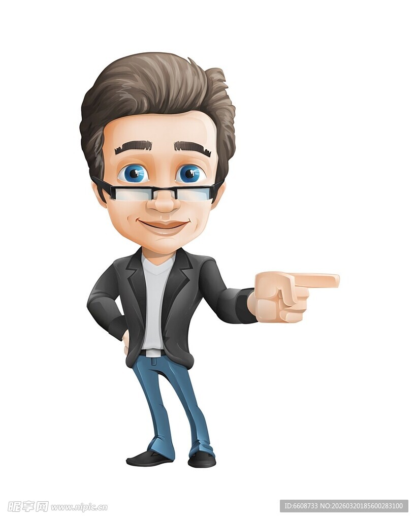 商务男子指向示意