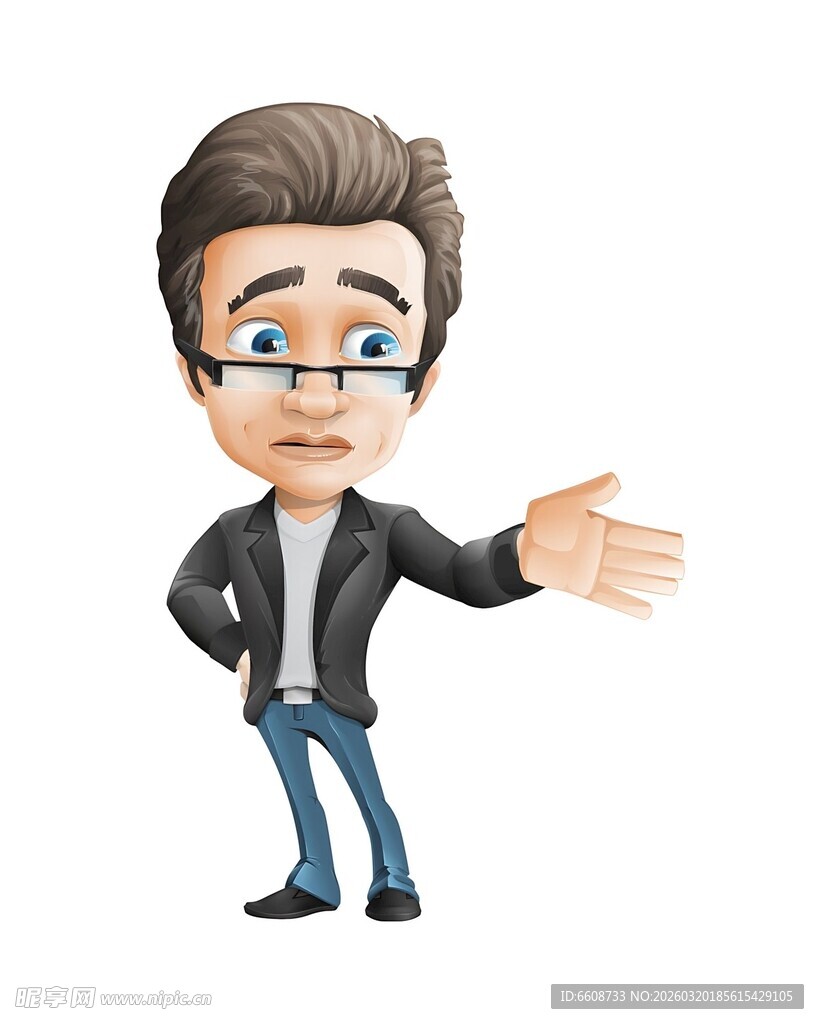 商务男士热情指引