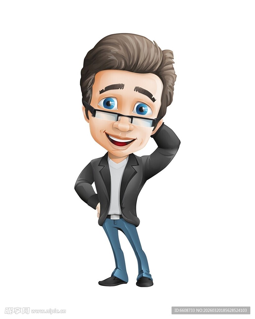 时尚卡通男士形象