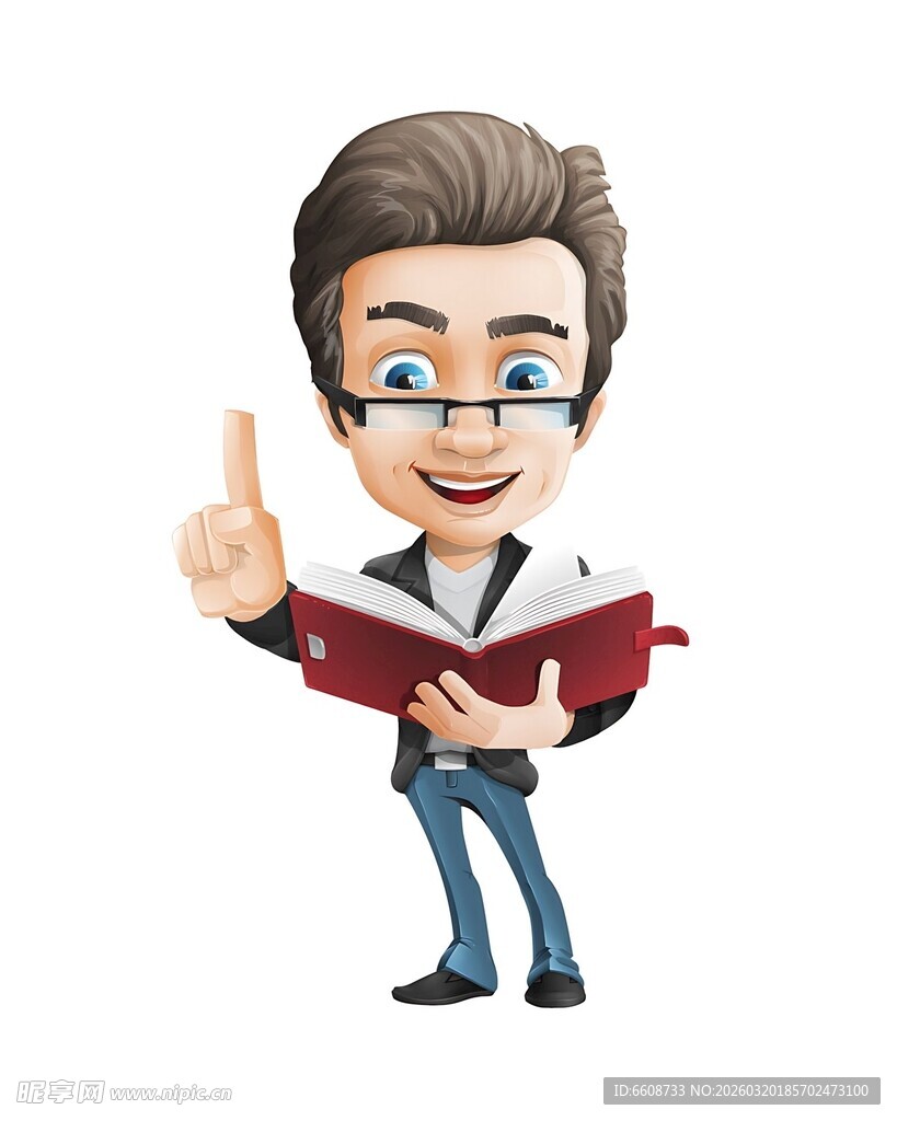 微笑教师展示知识