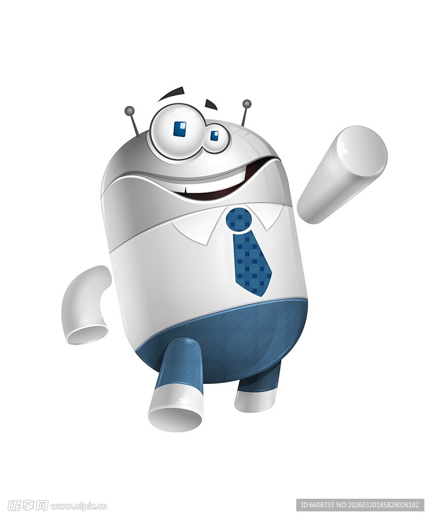 可爱商务风卡通机器人