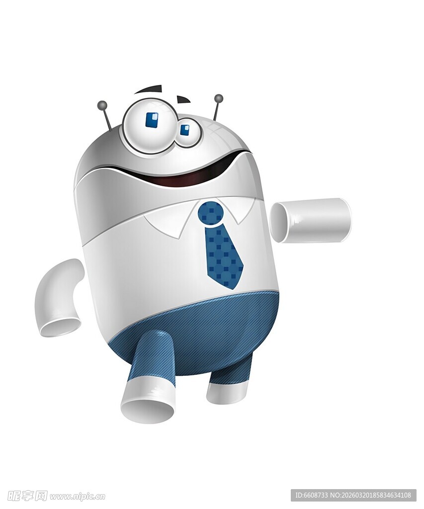 可爱卡通安卓机器人形象