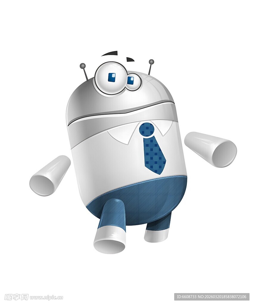 可爱商务风机器人形象