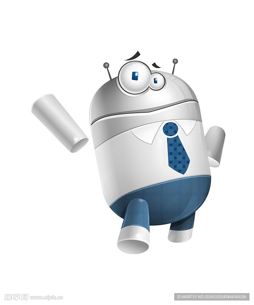 可爱商务风卡通机器人