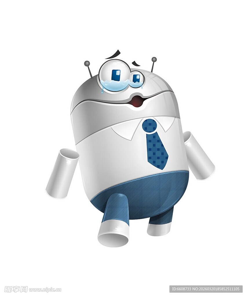 可爱拟人化安卓机器人形象