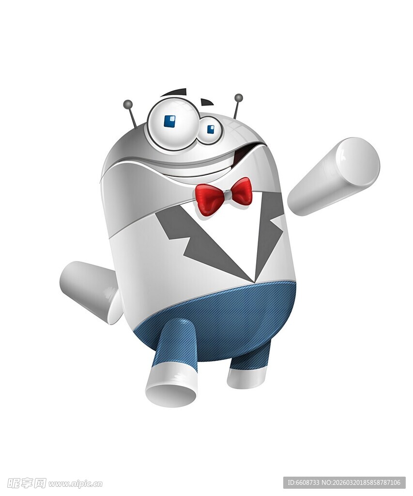 卡通机器人绅士形象
