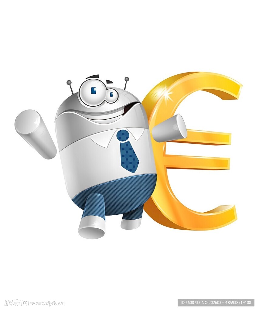 欧元卡通角色形象展示