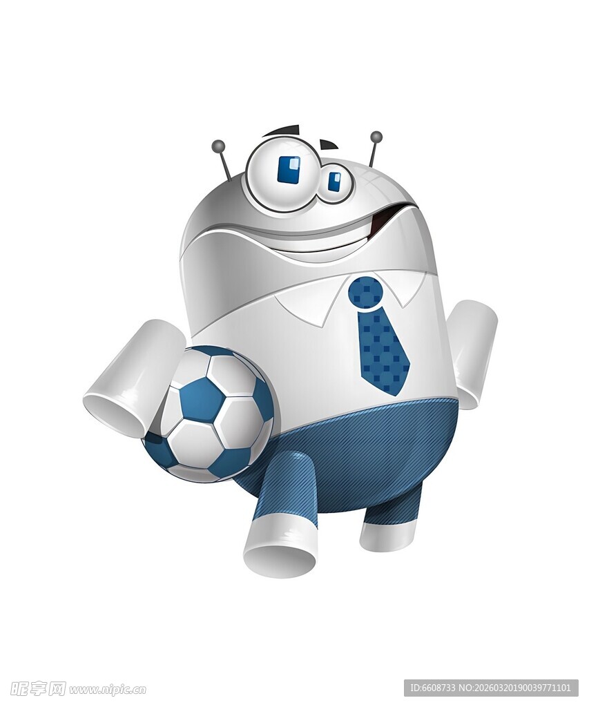 机器人踢足球形象
