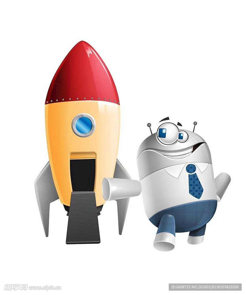 火箭与机器人并肩出发