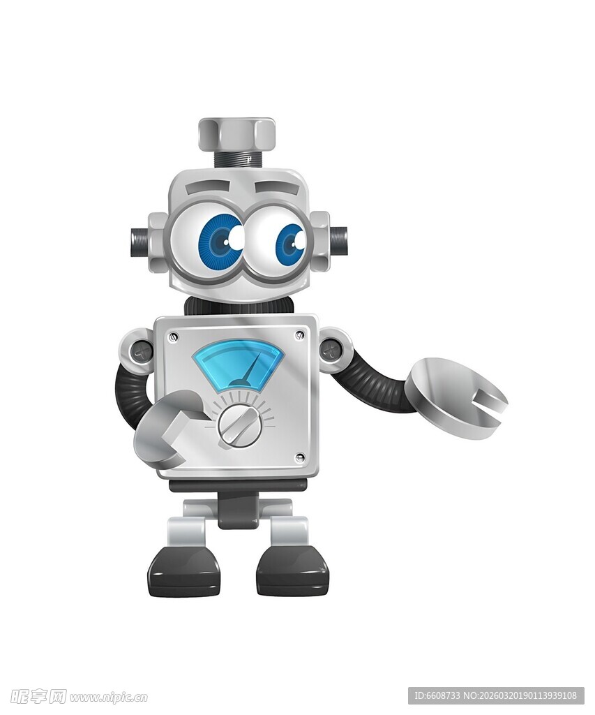 可爱机器人展示科技魅力