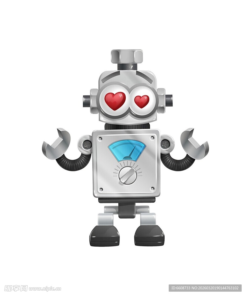 可爱爱心机器人