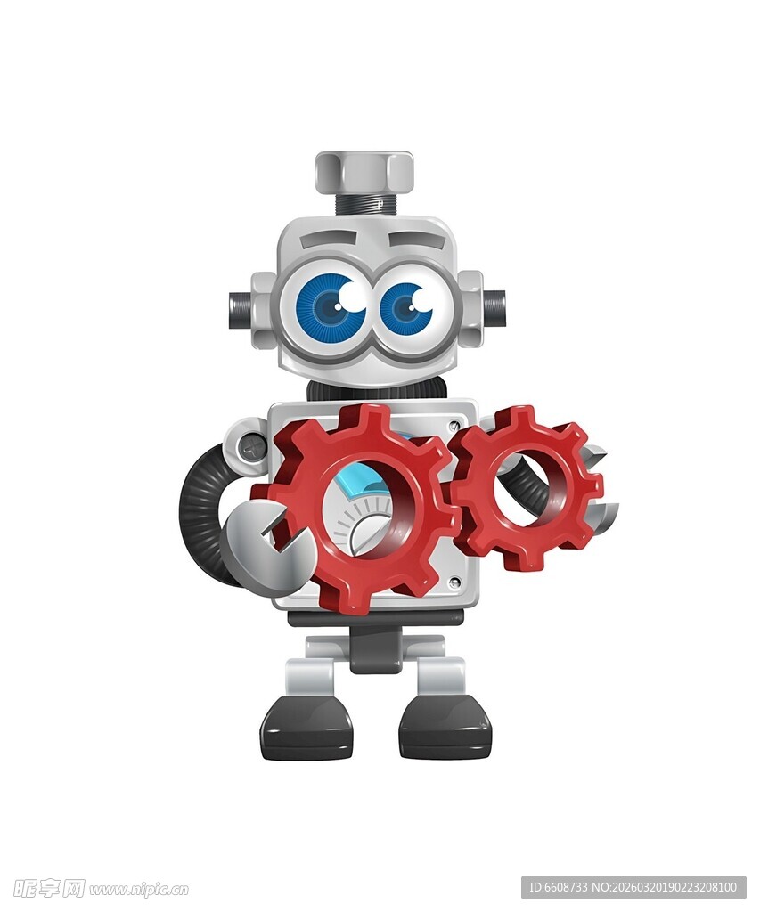 机械玩偶手持齿轮