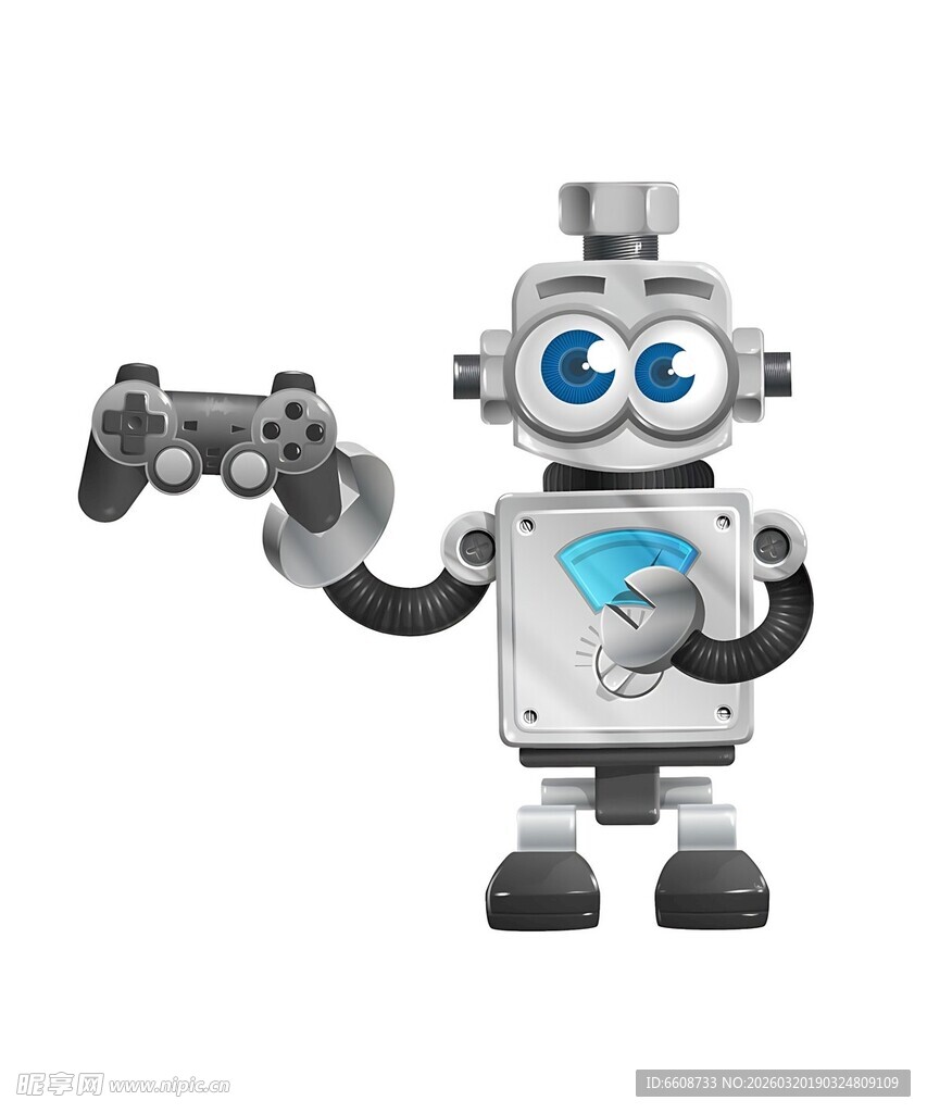 可爱机器人手持游戏手柄