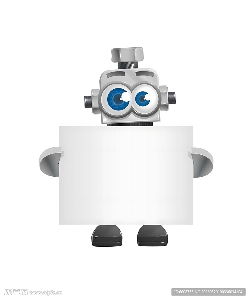 机器人手持空白展示板