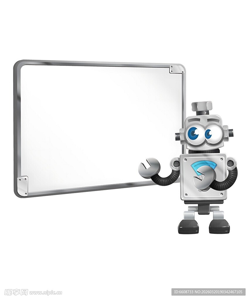 机器人展示空白电子白板