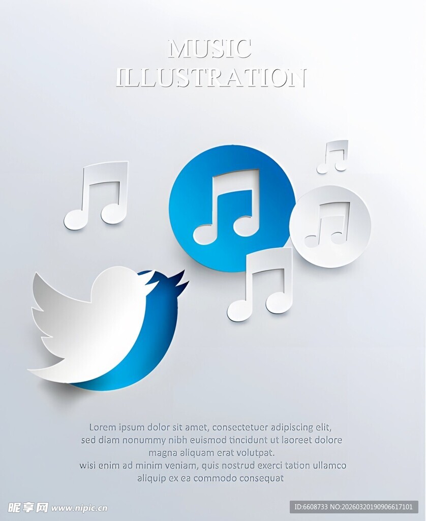 音乐媒体相关创意图标画面