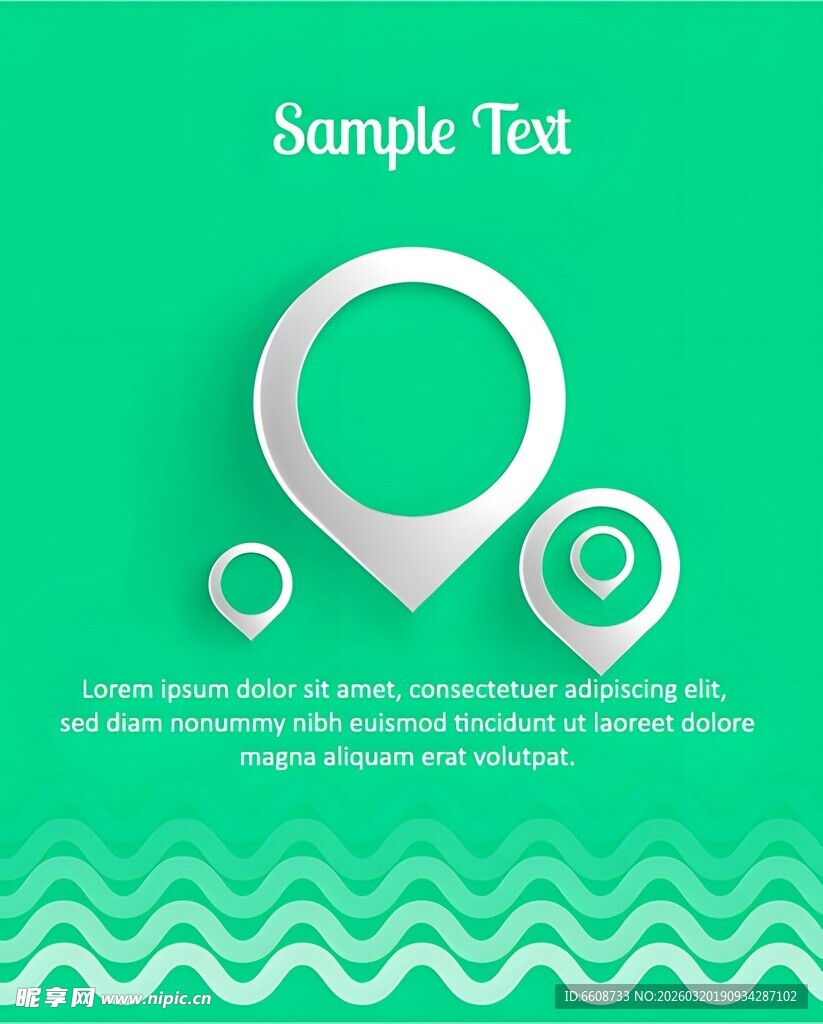 绿色背景的指针图标设计