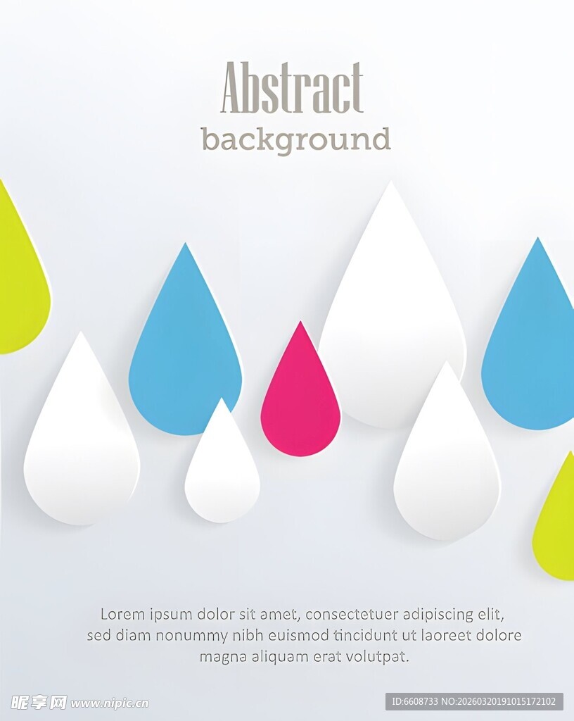 多彩水滴抽象背景图