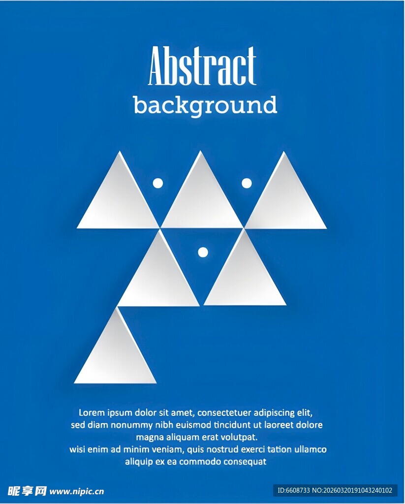 蓝色几何抽象背景图