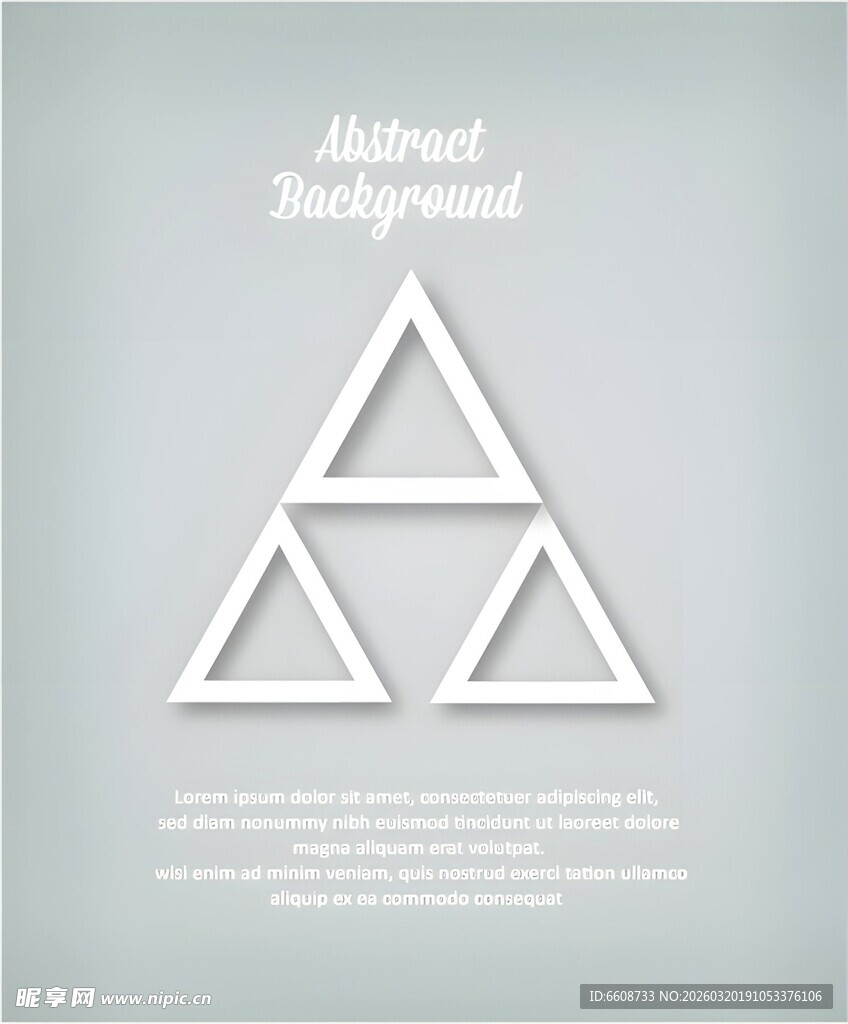 简约三角抽象背景图