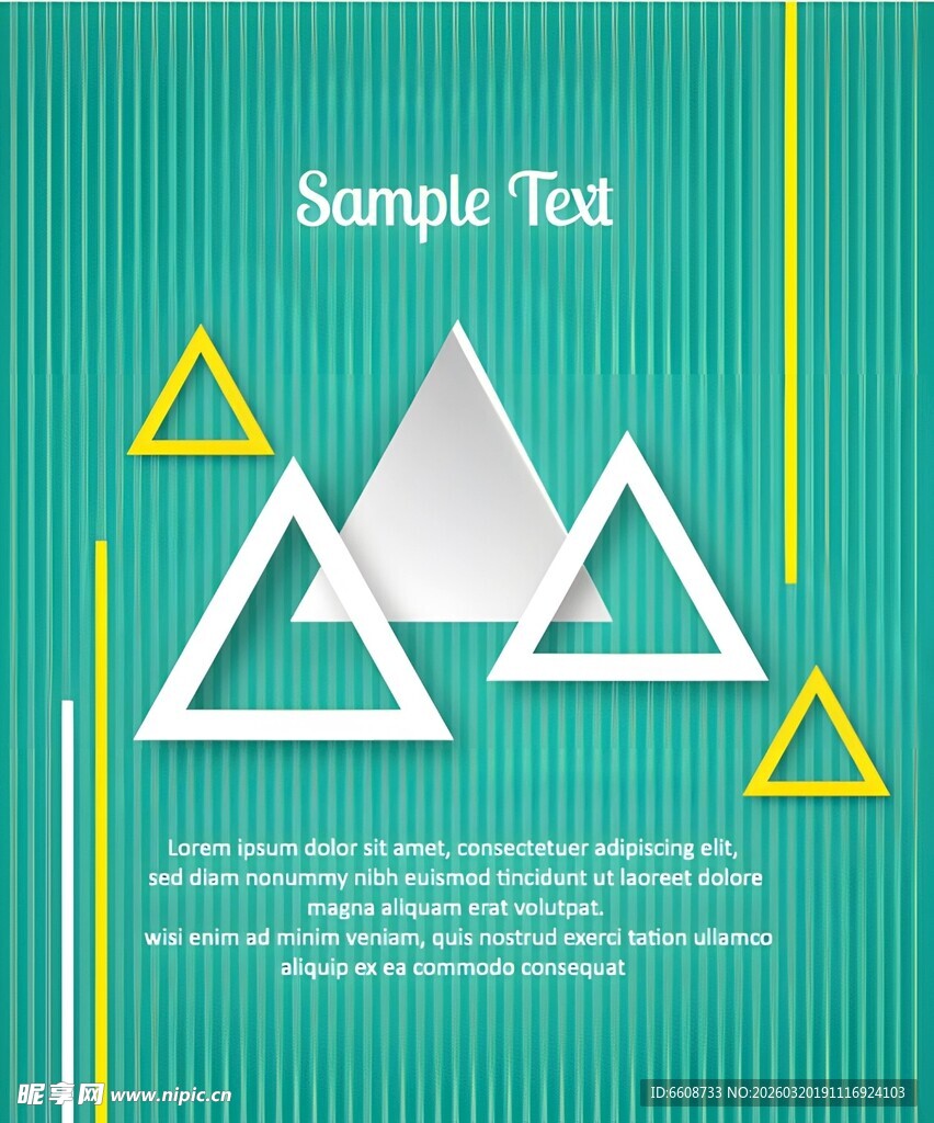 绿色背景几何图形设计