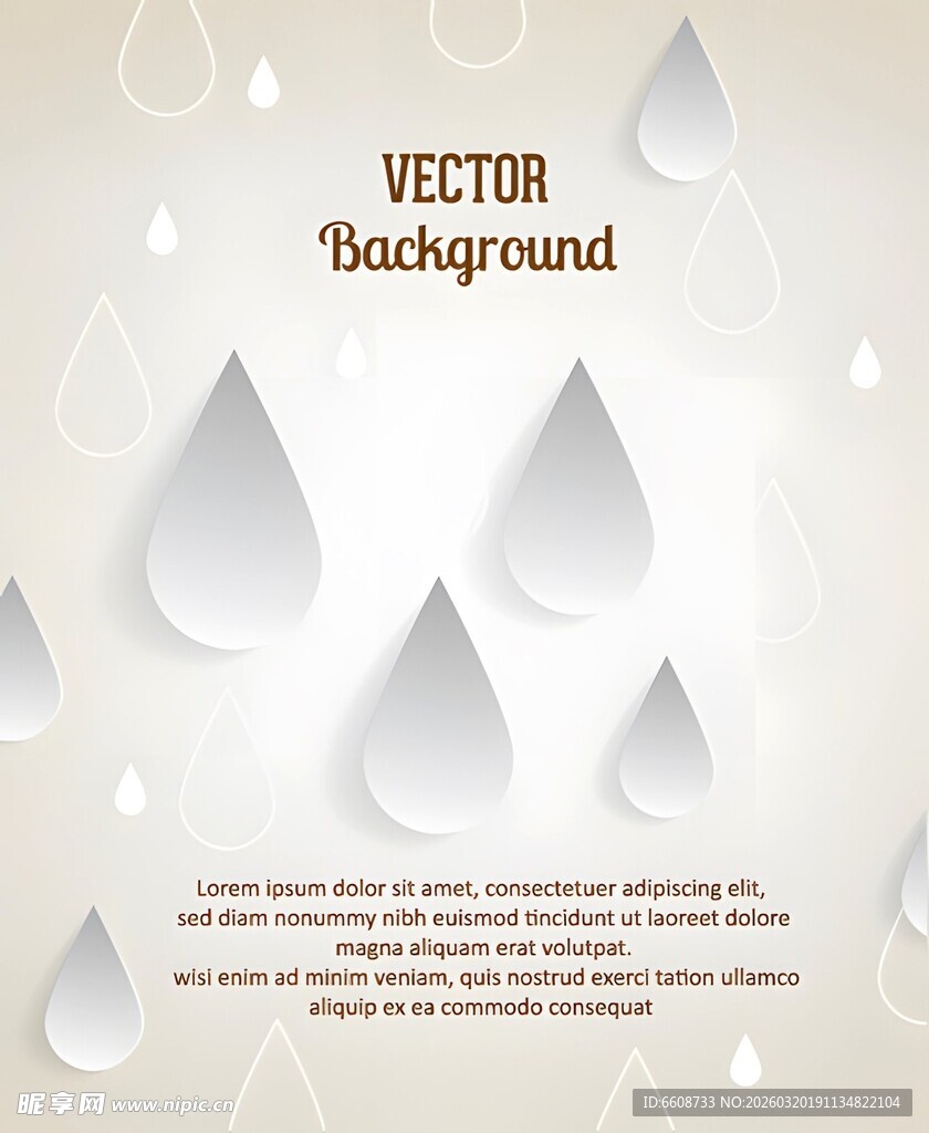 水滴矢量背景图